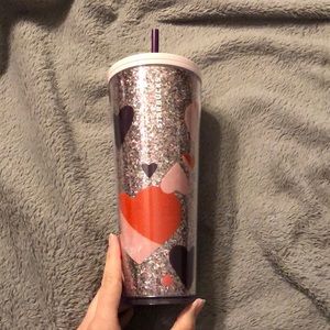 Starbucks Valentines Glitter Hearts Tumbler